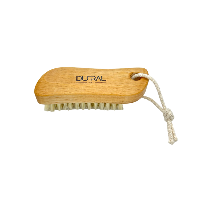 Dural Beech wood ergonomic hand brush with pure natural bristles and cotton cord by Pasteur Pharmacy
