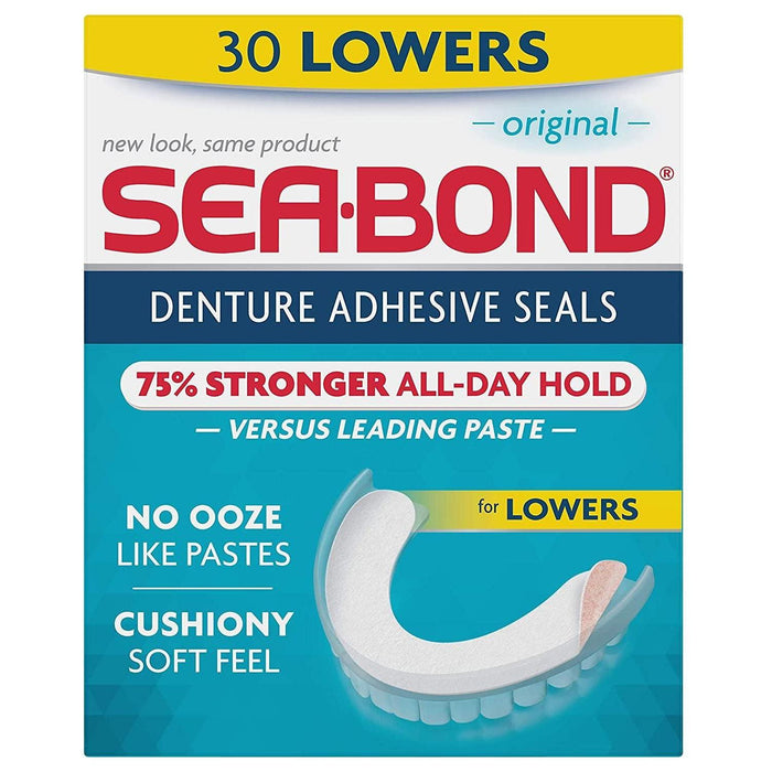 Sea Bond Triple Action Lower Denture Adhesive Seals Original 30 Ct by Pasteur Pharmacy
