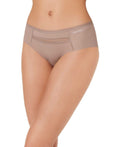 Calvin Klein Invisibles Mesh-Trim Hipster Panties Brown X-Large by Vanessa Jane