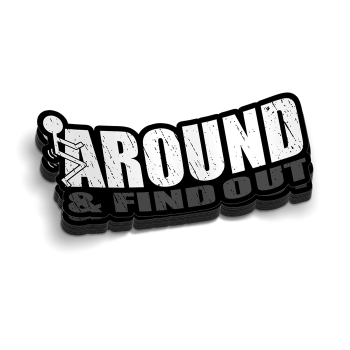 F Around Hard Hat Decal by Armed American Supply