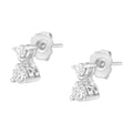 14KT White Gold 1/2 cttw Double Diamond Dangle Stud Earrings (H-I, I1-I2) by Bids.com