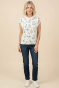 Floral Sleeveless Knit Top by Boutique 23