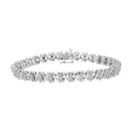 .925 Sterling Silver 1.0 Cttw Diamond Miracle-Set X-Link 7" Tennis Bracelet (I-J Color, I3 Clarity) by Bids.com