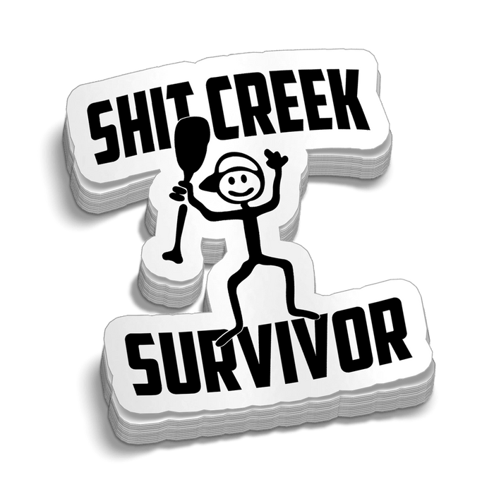 Shit Creek Survivor Hard Hat Decal by Armed American Supply