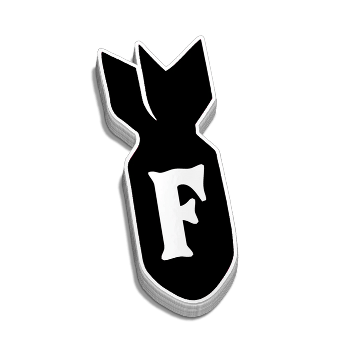 F - Bomb Hard Hat Decal by Armed American Supply