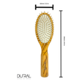 Dural Olive wood rubber cushion hair brush with wooden pins by Pasteur Pharmacy