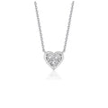 Diamond Heart Design Pendant in 14k White Gold by Bids.com