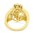 10K Yellow Gold Plated .925 Sterling Silver Diamond Cocktail Ring (1 1/2 Cttw, J-K Color, I1-I2 Clarity) - Size 7 by Bids.com