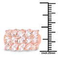 14K Rose Gold Plated 3.30 Carat Genuine Morganite .925 Sterling Silver Ring by Bids.com