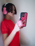 Red Gingham Hearts AirPods by Wildflower Cases