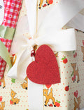 Red Glitter Heart Hangtag - Set of 10 by Wildflower Cases