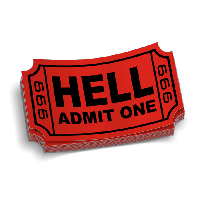 Admit One Hard Hat Decal by Armed American Supply