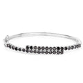 4.00 Carat Genuine Black Diamond .925 Sterling Silver Bangle by Bids.com