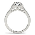 Square Shape Halo Diamond Engagement Ring in 14k White Gold (1 1/2 cttw) by Bids.com