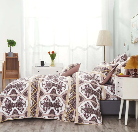 DaDa Bedding Majestic Oriental Kilim Bedspread - Royal Persian Traditional Design Intricate Ornate Ornament Print