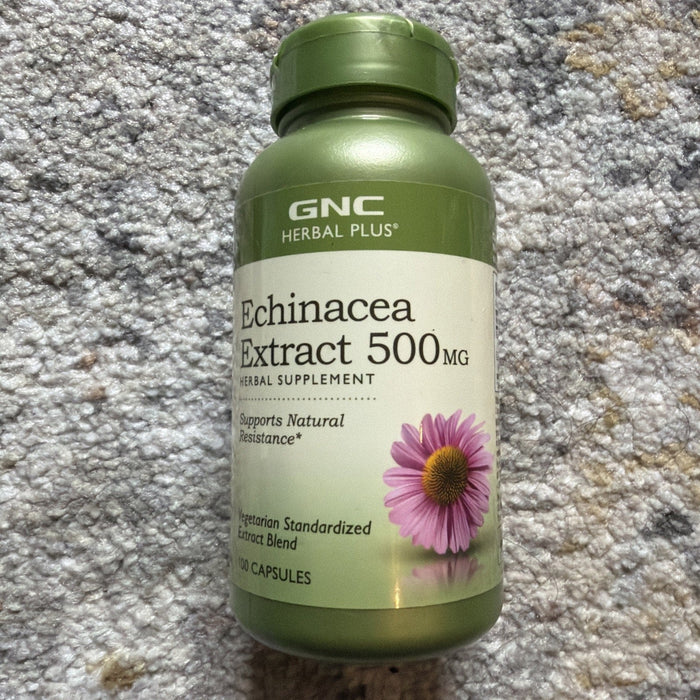 GNC Herbal Plus Echinacea Extract 500 mg Herbal Supplement 100 Capsules Exp 9/28 by Price Is Right Miami