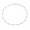 Round Peach Morganite 18K Rose Gold Plated Silver By The Yard Necklace
