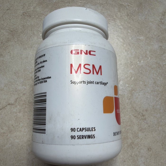 GNC MSM 1000mg capsules, supplement designed to support healthy joint cartilage by Price Is Right Miami