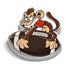 Monkey Football Hard Hat Decal