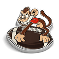 Monkey Football Hard Hat Decal by Armed American Supply