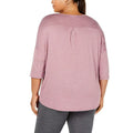 Ideology Drop-Shoulder Pleated Back Long-Sleeve T-Shirt by Vanessa Jane