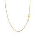 14k Yellow Gold Chain Necklace with a Shiny Flat Bar by Bids.com