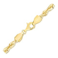 5.0mm 14k Yellow Gold Solid Diamond Cut Rope Chain by Bids.com