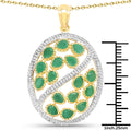 2.24 Carat Genuine Emerald .925 Sterling Silver Pendant by Bids.com