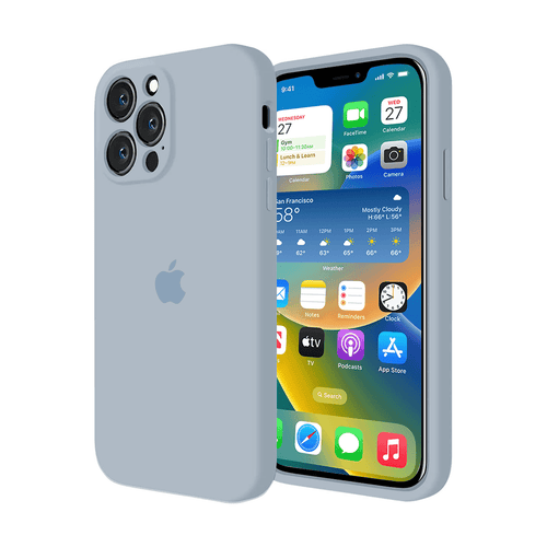 iPhone Camera Protection Silicone Case (Grey Blue) by Vogueen