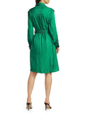 Coach Texture Drape Belted A-Line Shirtdress, Size 8 by Vanessa Jane