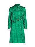 Coach Texture Drape Belted A-Line Shirtdress, Size 8 by Vanessa Jane