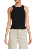 GOOD AMERICAN Womens Chunky Ribbed Tank Top - Black - Size 3 (L) by Vanessa Jane