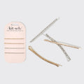 Metal Rhinestone Extra Long Bobby Pins 4pc Set by Boutique 23
