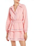 Aqua Smocked Waist Ruffled Dress, Size Small by Vanessa Jane