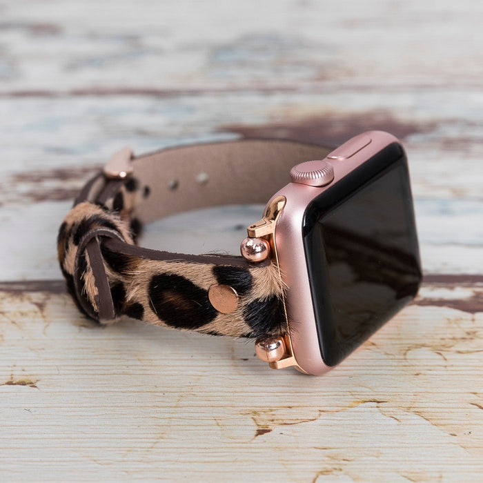 Leopard Apple Watch Band Series 11/10/9/8/7/6/5/4/ SE / Ultra 1/2/3 by Arleathercraft