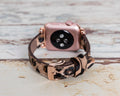 Leopard Apple Watch Band Series 11/10/9/8/7/6/5/4/ SE / Ultra 1/2/3 by Arleathercraft
