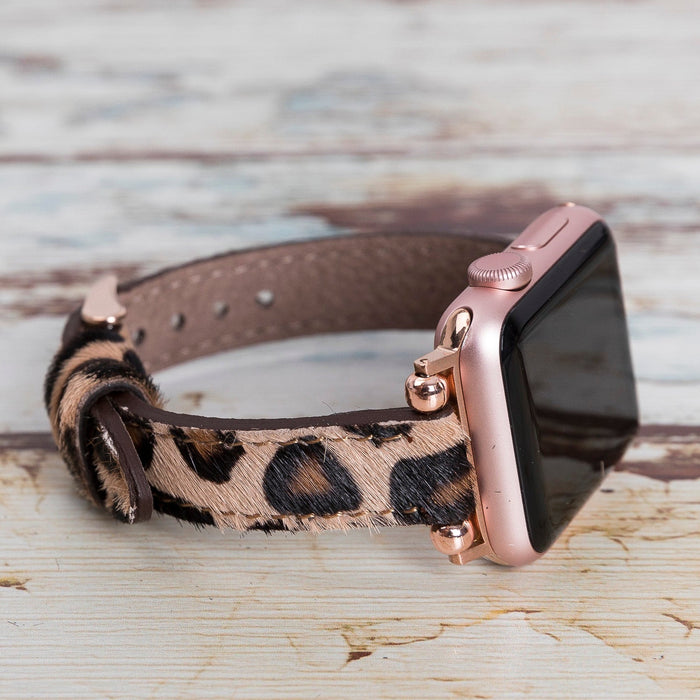 Leopard Apple Watch Band Series 11/10/9/8/7/6/5/4/ SE / Ultra 1/2/3 by Arleathercraft