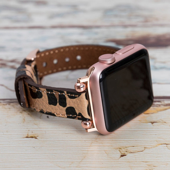 Leopard Apple Watch Band Series 11/10/9/8/7/6/5/4/ SE / Ultra 1/2/3 by Arleathercraft