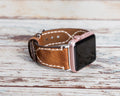 Handmade Genuine Leather Apple Watch Band Series 11/10/9/8/7/6/5/4/ SE / Ultra 1/2/3 by Arleathercraft
