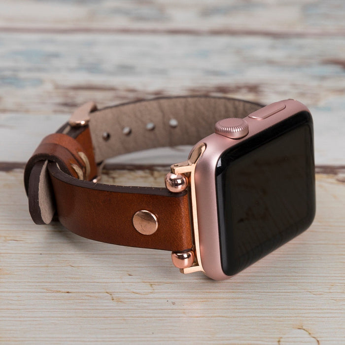 Genuine Leather Apple Watch Band Series 11/10/9/8/7/6/5/4/ SE / Ultra 1/2/3 by Arleathercraft