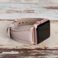 Beige Leather Apple Watch Band Series 11/10/9/8/7/6/5/4/ SE / Ultra 1/2/3 by Arleathercraft