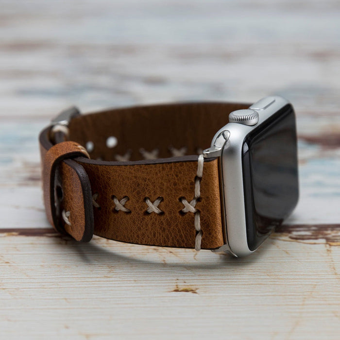 Handmade Genuine Leather Apple Watch Band Series 11/10/9/8/7/6/5/4/ SE / Ultra 1/2/3 by Arleathercraft