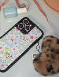 Fuzzy Heart w/ WF Charm | Leopard by Wildflower Cases