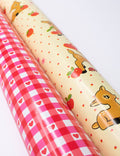 Oh Deer and Red Gingham Hearts Gift Wrap - 2 Pack by Wildflower Cases