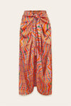 Disco Animal Vacay Skirt - Orange Mirage