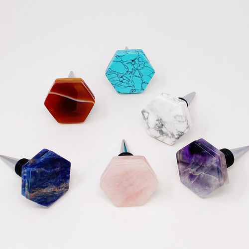 Another Class Hexagon Stone Wine Stopper By Young