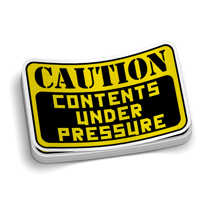 Contents Under Pressure Hard Hat Decal by Armed American Supply