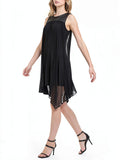 Dkny Mixed-Media Pleated Dress, Size XXS by Vanessa Jane