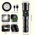 Rechargeable LED Flashlight with 5 Modes & Magnetic Base – Gift Box by DailySale