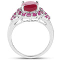 4.43 Carat Glass Filled Ruby and Ruby .925 Sterling Silver Ring by Bids.com